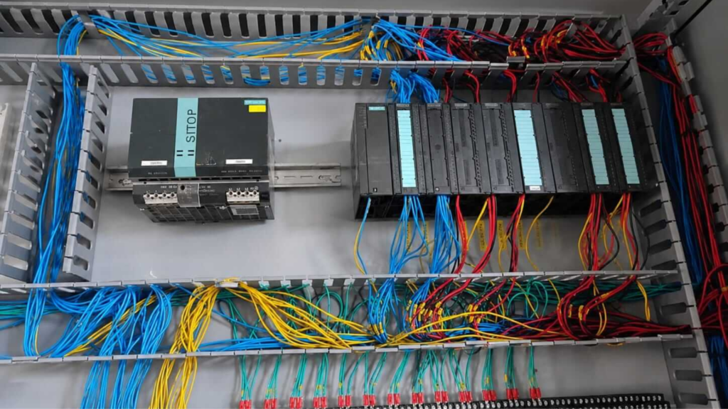 Industrial PLC Control Panel Wiring Setup