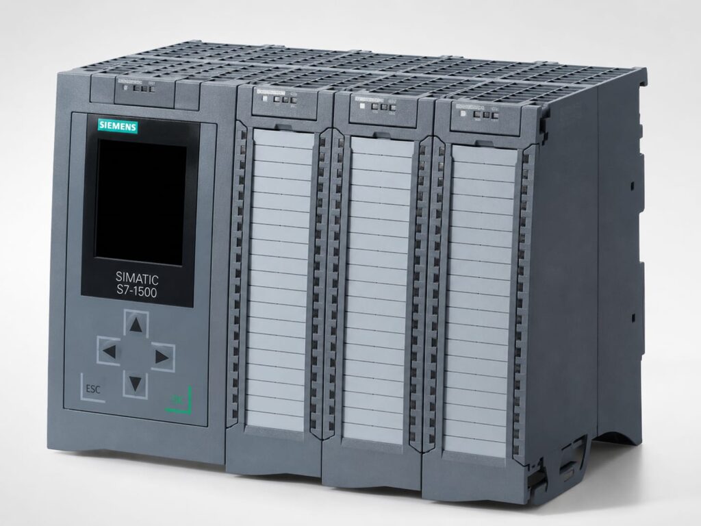 Siemens S7-1500 PLC system used in advanced industrial automation for high-speed processing, reliable control, and smart manufacturing applications.