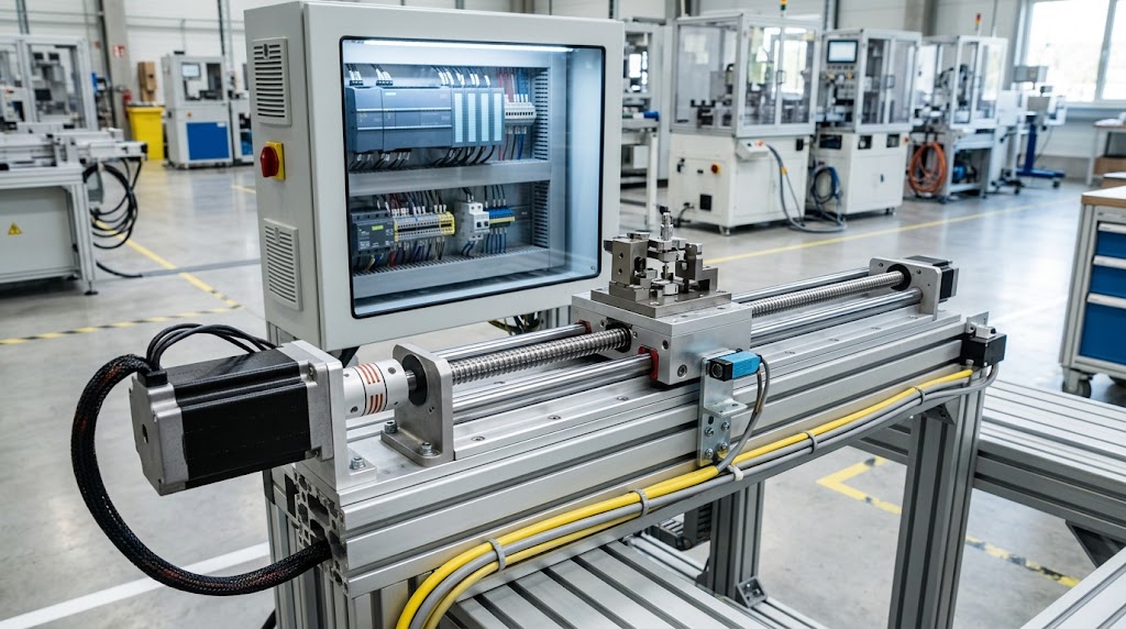 Stepper motor positioning in industrial automation